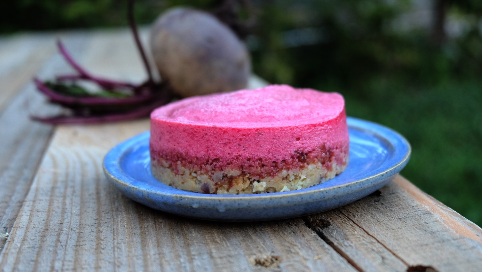 cheesecake rosa barbabietola