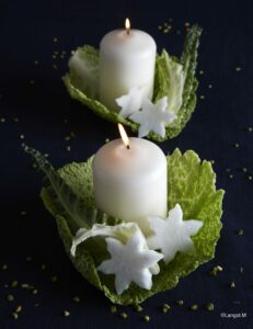 decorazioni candele verdure