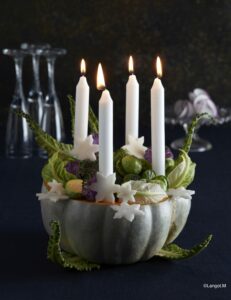 decorazioni candele verdura